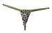 Men's Micro Cut G String Thong Satin Leopard
