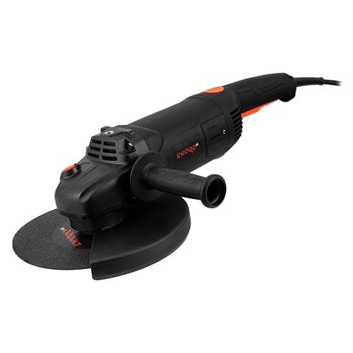 DNIPRO-M Angle Grinder 2400W 230 mm, Professional Radial for Metal, Stone and Concrete, Soft Start Soft Start, Anti-Reset, 5 Position Rotary Handle, M14 Thread, 6500 rpm GL-240
