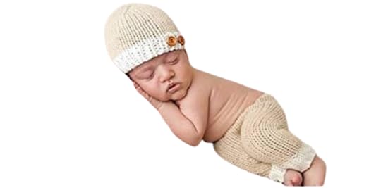 Matissa Newborn Baby Girl/Boy Crochet Knit Costume Photo Photography Prop Hats Outfits (cream)