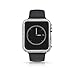UKCOCO Compatible Apple Watch 38mm Diamond Case, Aluminum iWatch Bezel Metal Cover Crystal Rhinestone Protective Protector Cover for iWatch Series 1/2/3 Sport and Edition (38mm Silver)