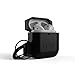 URBAN ARMOR GEAR UAG Compatible with AirPods (1st Gen & 2nd Gen), Full-Body Protective Rugged Water Resistant Soft-Touch Silicone Case with Detachable Carabiner, Black/Black, 10185E114040