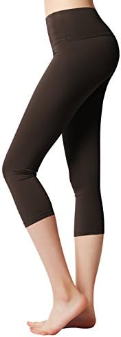 ACTICLO Plus Size High Waist Tummy Control Shapewear ? Power Flex Capri Darkbrown XXX-Large