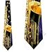 Three Rooker Saxophone and Music Notes Tie Mens Neckties