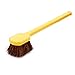 Rubbermaid Commercial FG9B3100BRN Long Plastic Handle Utility Brush, Palmyra Fill, Brown