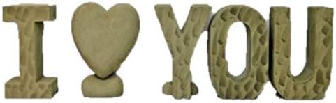 I"heart" YOU-Letters-Alphabet-Words-Garden Ornament-Lawn Statue-Stone-Gift
