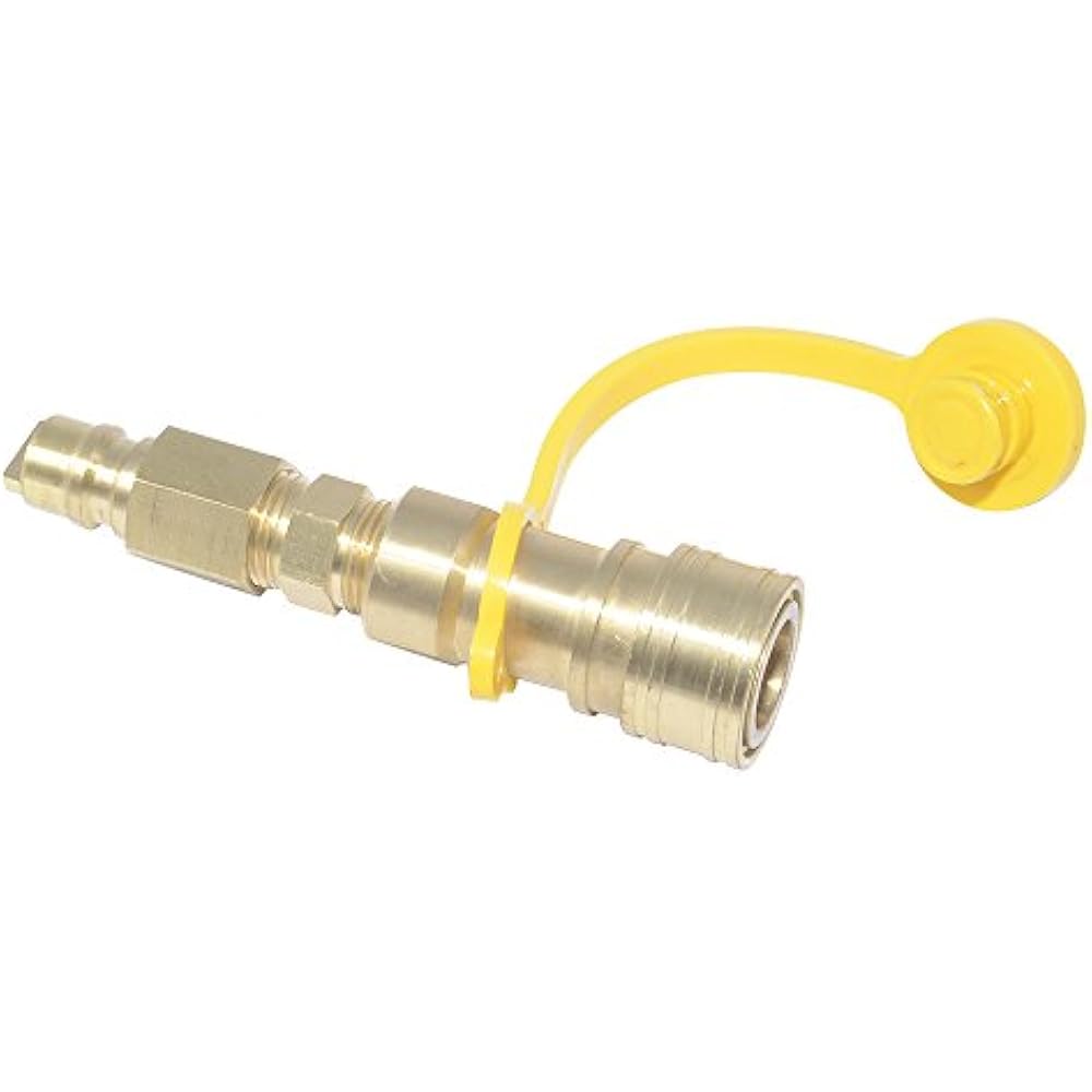 100 Solid Brass Propane/Natural Gas Quick Connector Kit 3/8 Male NPT