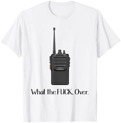 Amazon.com: What The Fuck Over Funny Walkie Talkie Icon T-Shirt