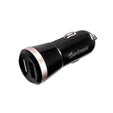 Dual USB Car Charger Portable 5V/2.4A 2-USB Port Fast Car Charger for iPhone X/iPhone 7/iPhone 6/6s, iPad Pro/Air/mini, Samsung Galaxy S7/S6, Google Pixel, LG and More Android Phones