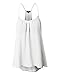 RubyK Womens Loose High Low Chiffon Racerback Tank Top
