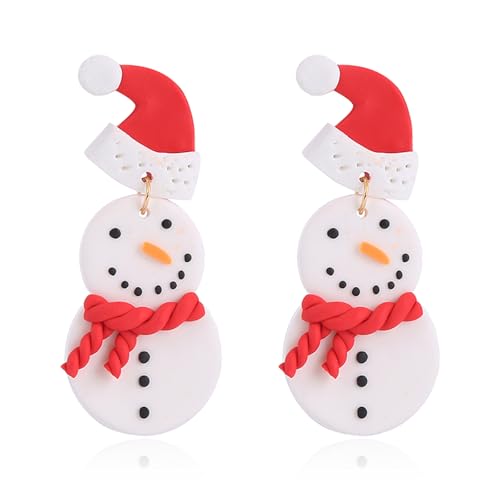 QLYOVWE Christmas Earrings for Women Unique Handmade Clay… at Amazon