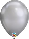 Qualatex Silver Chrome Metallic 11 Inch Latex Balloons 25 Count