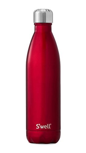 S'well Vacuum Insulated Stainless Steel Water Bottle, Double Wall, 25 oz, Rowboat Red