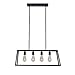 Stone & Beam Industrial Open Rectangle Frame Ceiling Chandelier Pendant with 4 LED Light Bulbs - 9.5 x 9.5 x 14.38 Inch, Matte Black