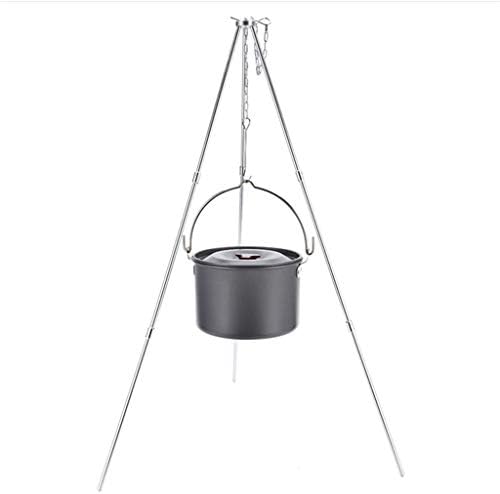 Iron Camp Fire Tripod-Outdoor Camping Tripod Picnic BBQ Cooking Rack Portable Campfire Grill Stand …