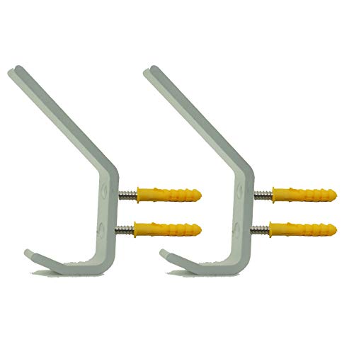 (Pack of 2)Motorcycle Helmet Holder, Jacket Hanger, Motorbike Wall Mount Display Rack Hoook,Wall Mounted Equestrian Helmet Storage Rack,STAINLESS STEEL,with mounting screws(no Helmet)