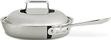 All-Clad BD551097 D5 Brushed Stainless Steel 5-Ply Bonded Dishwasher Safe French Skillet with Domed Lid / Cookware, 9-Inch, Silver