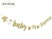A Baby Is Brewing Gold Glitter Banner Sign Garland Pre-strung & A Baby is Brewing Cake Topper for Baby Shower Diaper Party Decorations