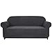 subrtex 1-Piece Jacquard high Stretch Couch slipcover, Furniture Protector for Settee Spandex Washable 3 Seater Cushion Cover Coat (Sofa, Gray)