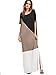 Verdusa Women's Summer Color Block Side Split Loose Maxi Long Dress Black-Grey L