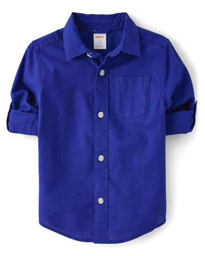 Gymboree,and Toddler Long Sleeve Button Up Shirts,Navy Narrows,3T