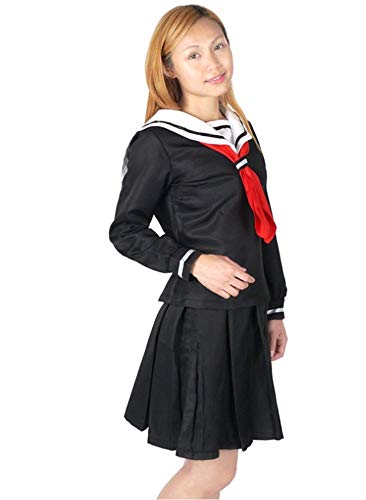SSJ Womens Sailor School Uniform Dress Japanese Anime Lolita Sailor-Suit Cosplay Costume (US_2-4 Asia-M, Black)