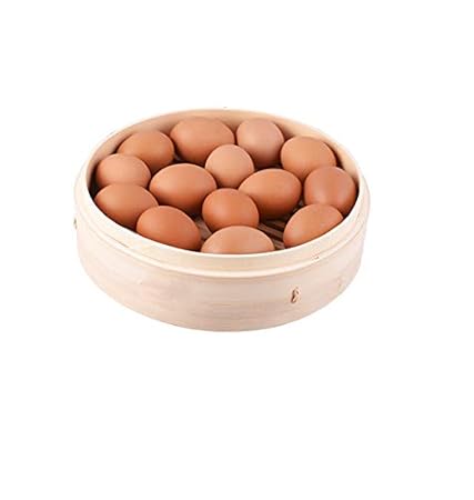 Küchenhandwerk, orientalischer zweischichtiger Bambusdampfer und Deckel aus der Welt,B,25.4cm/10.03inch