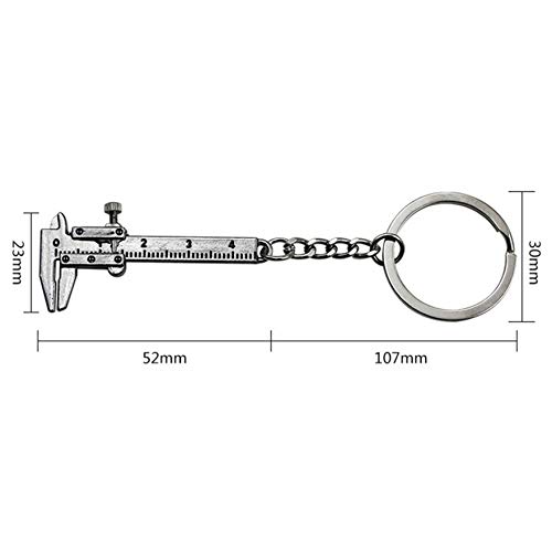 Airlove Fashion Mini Vernier Caliper Keychain Zinc Alloy 3D Movable