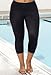 Aquabelle Women's Chlorine Resistant Xtra Life Lycra Capri 14 Black