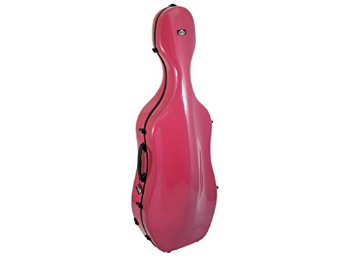 D'Luca Orchestral Series Fiberglass Cello Case, Red