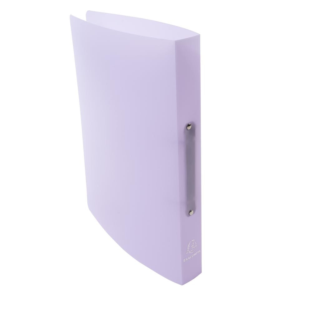 Exacompta – Reference. 54975E 1 Semi-Rigid PP (Polypropylene) Chromaline Binder, 2 Round Rings with a 30 mm Diameter, 40 mm Spine, External Dimensions: 32 x 25 cm, DIN A4 Filing Format, Colour: Mauve