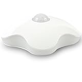 Motion Sensor Night Light Built-in Lithium Battery Powered Rechargeable Wireless LED Clover Style Night Lamp, Wall Light Stick on Anywhere, Safe for Kids.(Warm White)