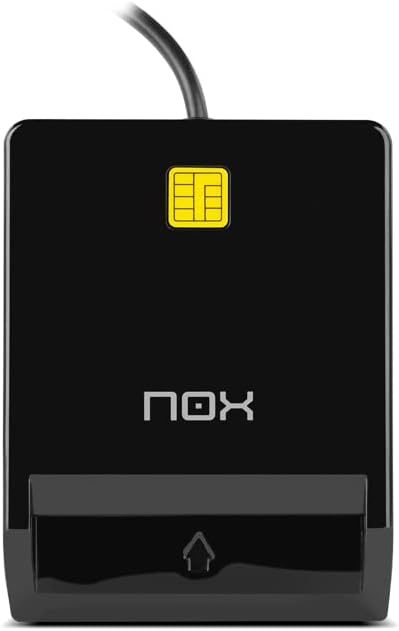 PRODUTOS NOX XTREME Leitor de Cartão Eletrónico Cidadão -NXLITECARDID- Compatível com Cartão de Cidadão (Portugal) e DNI Eletrónico (Espanha). Conexão USB 2.0, dimensões 65x85x18mm, cor preta