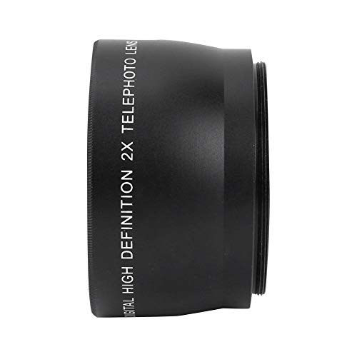 55mm 2X Telephoto Zoom Telephoto Lens Durable Aluminum Alloy + Optical Glass Teleconverter Lens Suitable for Any Lens with 55mm Diameter 18-55 Length - Thumbnail 3