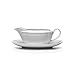 Mikasa Italian Countryside Gravy Boat and Saucer Set, White - DD900-742