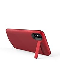 FNSON   Funda para iPhone X y XS (4200 mAh, batería recargable ultrafina), color negro, Rojo