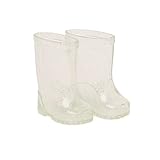 Maplelea Ready for Rainbows Boots for 18 inch Dolls - Clear Plastic Rainboots with Sparkles Show Off Your Doll's Colourful Socks!