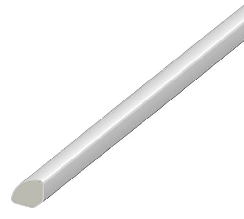 17.5mm uPVC Quadrant 1m Lengths - White - 5 Length Pack