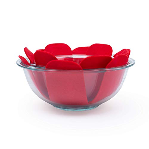 MISHKA Home Pot Pan Protectors for Stacking (P3RED) Plush Thick