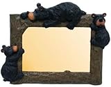 Willie Black Bear with Cubs Photo Picture Frame, 4x6, Horizontal, 9-inch