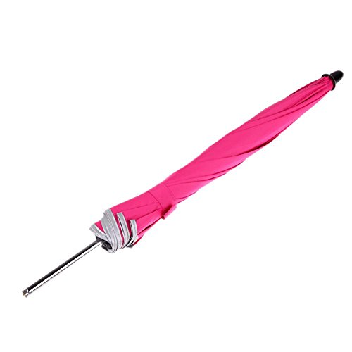 Chinatera Baby Pram Pushchair Buggy Shade Stroller Parasol Sunshade Stroller Umbrella with Universal Clamp (Rose Red)