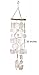 Bellaa 22913 Wind Chimes Outdoor, Garden Decorations, Musical, Indoor/Outside Windchimes, Beach, Ocean Breeze, Gifts for Mom, Gift for All Occasions, Capiz Sea Glass Shells Wood White 27 inch