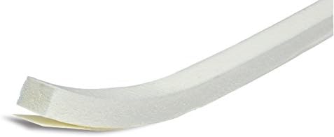 WJ Dennis &amp; Company 101 Wide Gap Vinyl Foam Tape, 3/8-Inch x 3/16-Inch x 17-Foot, Vinyl, White