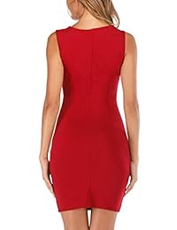 Haola - Vestido sin mangas para mujer, vestido de cuerpo en V, ajustado