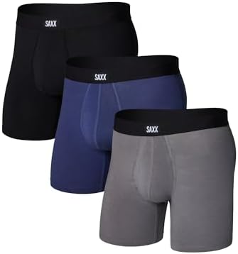 32 Degrees Mens 3 Pack Active Mesh Boxer Brief (XX-Large, Blk/Char