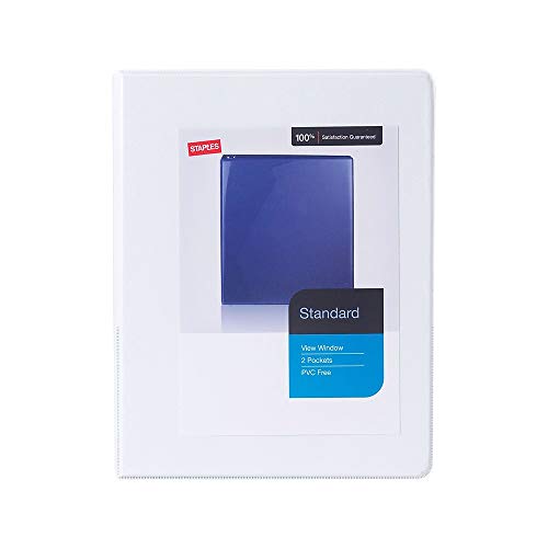 Staples 580916 Standard Mini .5inch 3Ring View Binder White (26453CC
