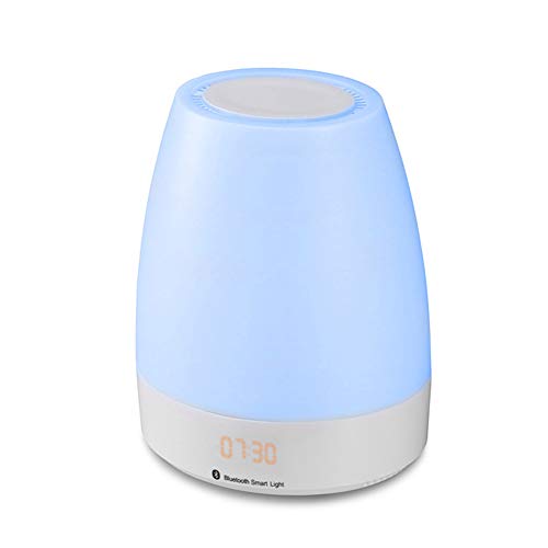 Wake Up Light Alarm Clock Colorful Bluetooth Speaker Small Night Light with Sunrise and Sunset Features