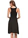 Missufe Women's Sleeveless Racerback Flared Casual Plain Tank Dress