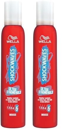 Wella Shockwaves Ultra Strong Hold Mousse, 200ml (Pack of 2)