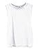 Ola Mari Burnout Melange Sleeveless Drop Arm Hole Muscle Tank Top