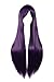 DAZCOS Sailor Mars Hino Rei Straight Purple Cosplay Wig (Dark Purple)